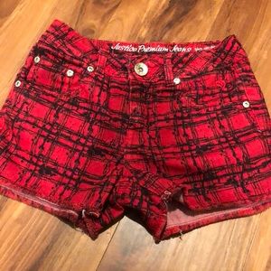 4/$20 EUC JUSTICE plaid shorts